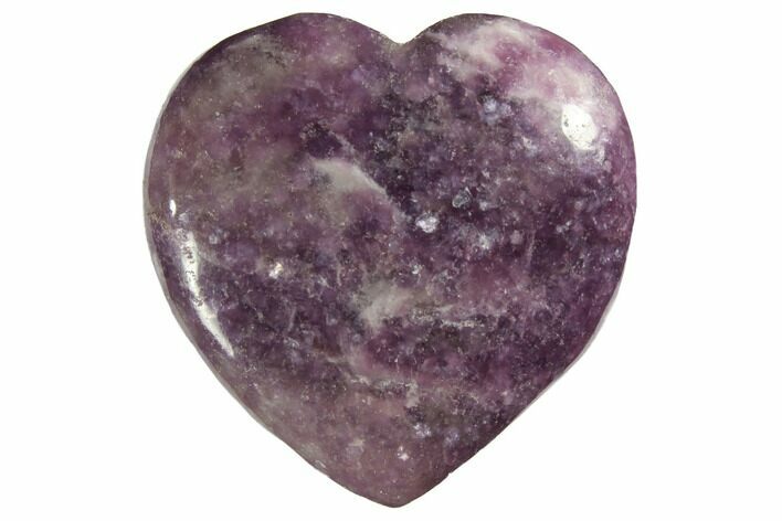 1.6" Polished Lepidolite Hearts - Photo 1